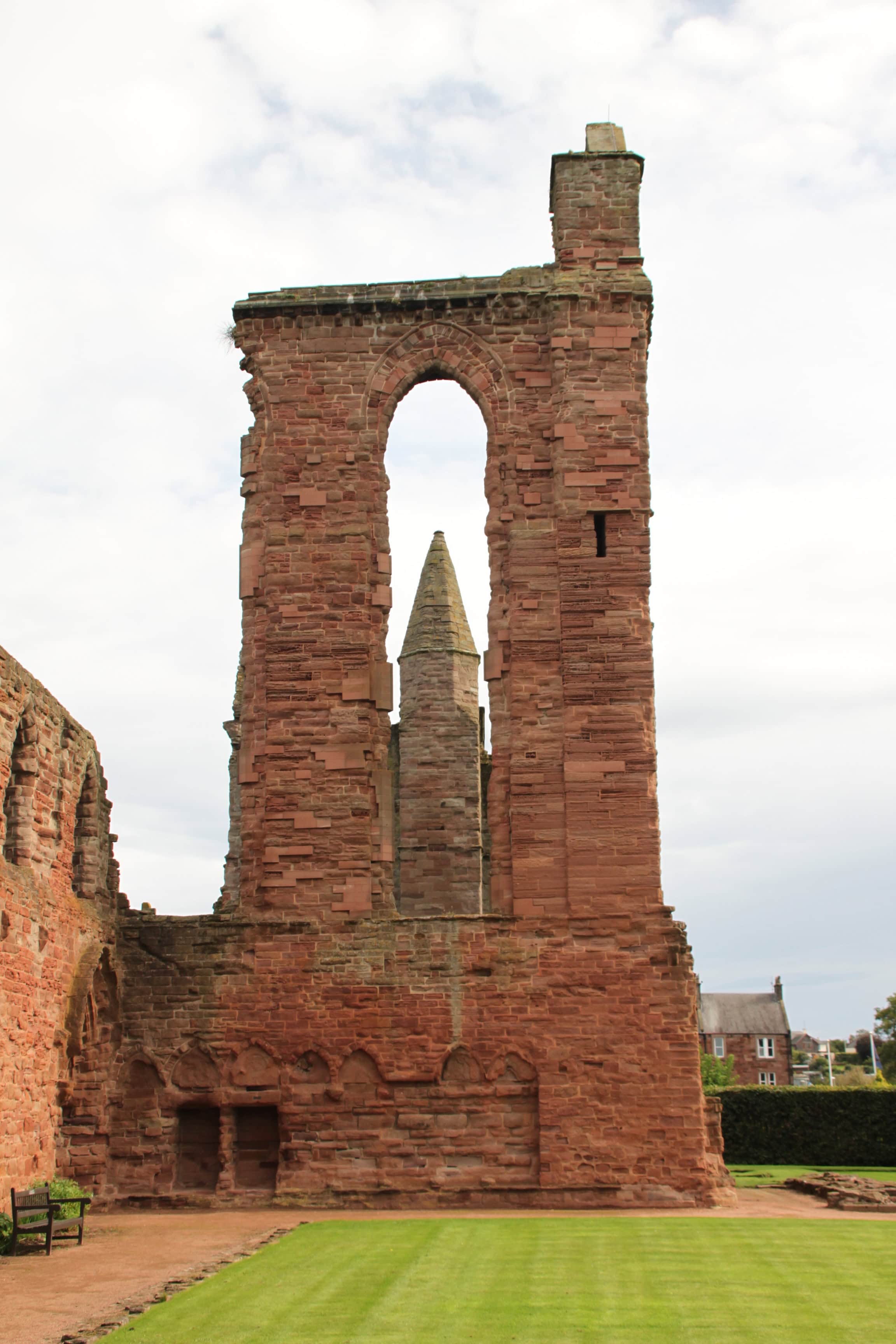 Tower in Arbroath Abbey ruins by Jez Braithwaite