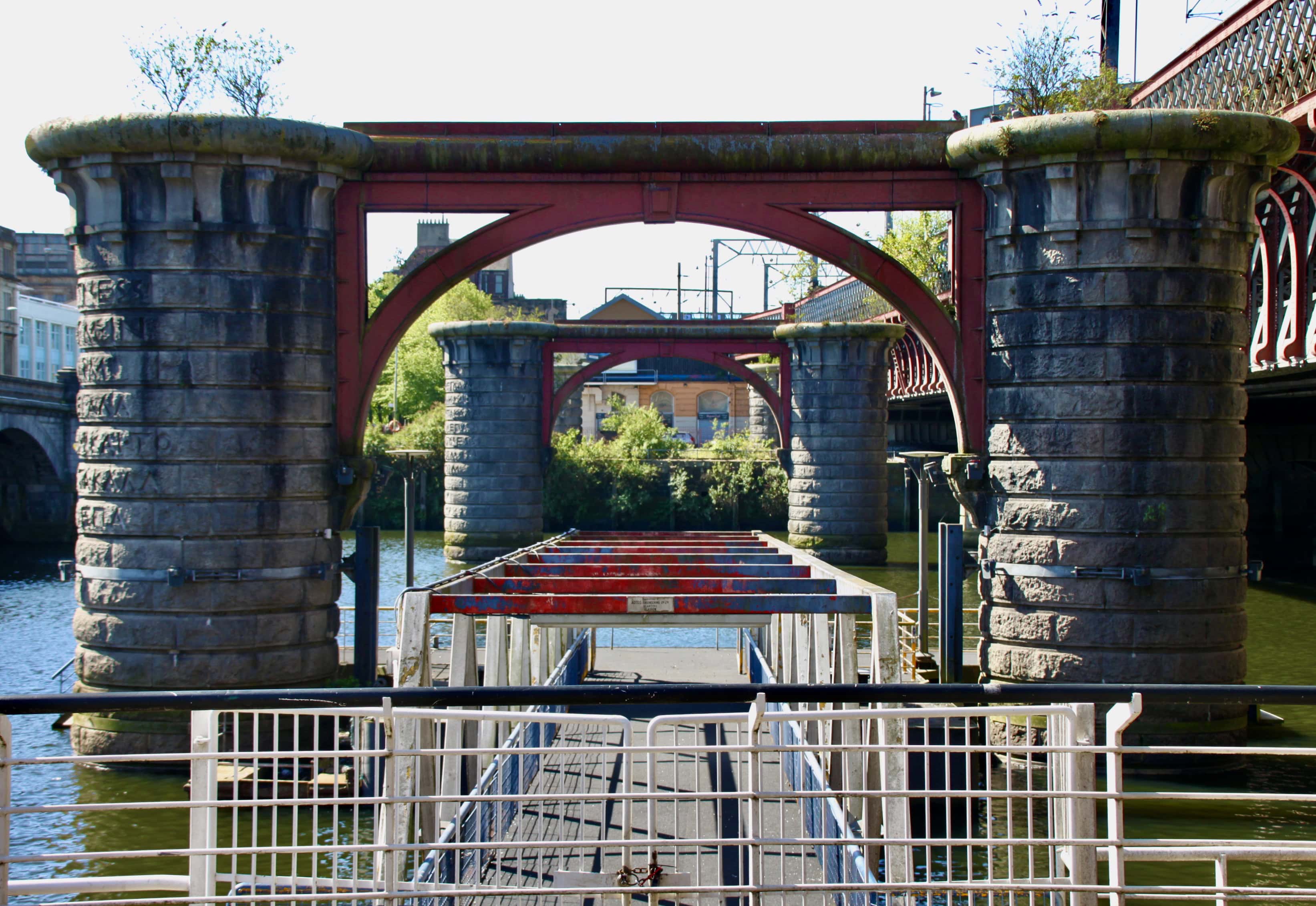 Old bridge supports