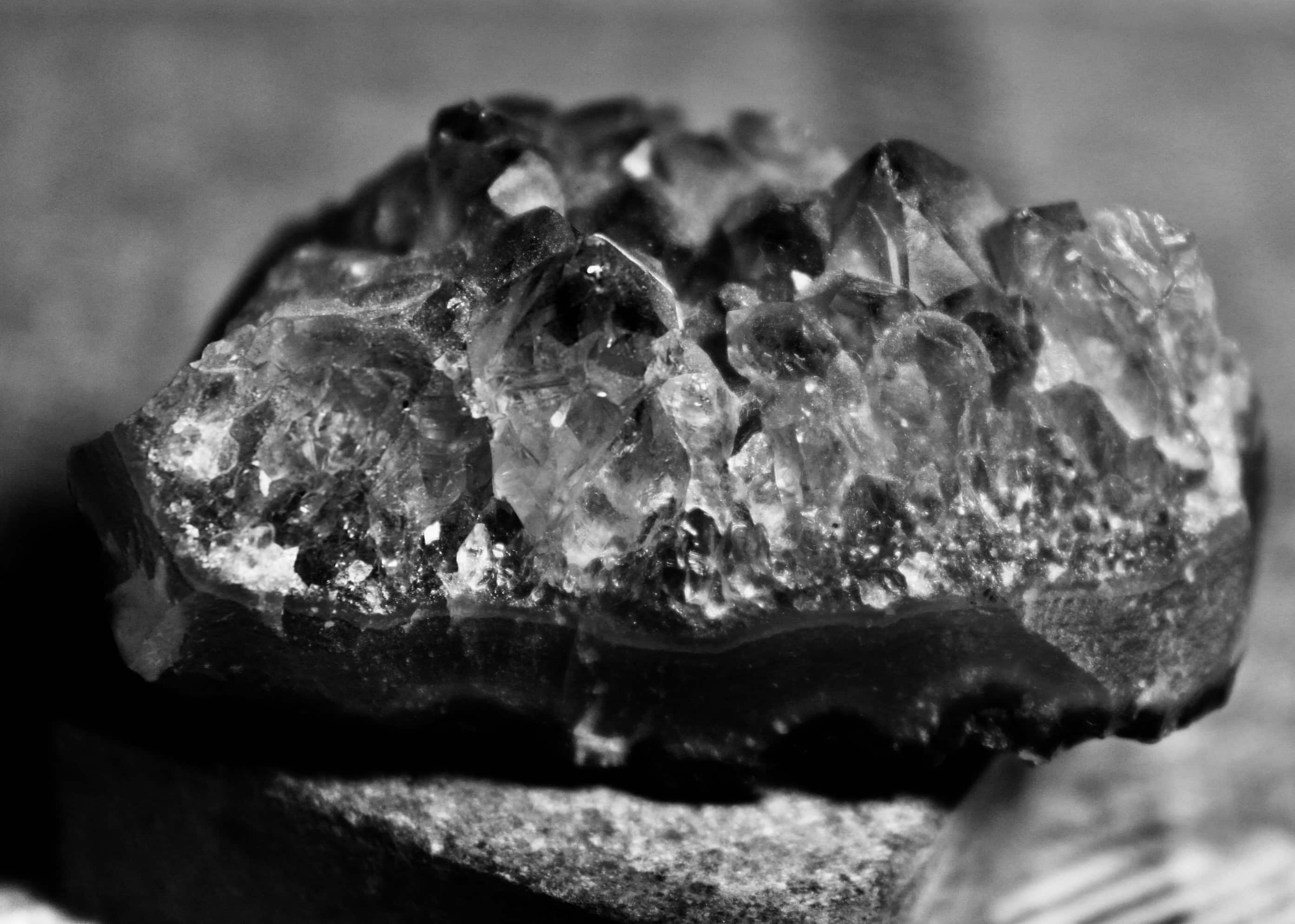 Amethyst in monochrome