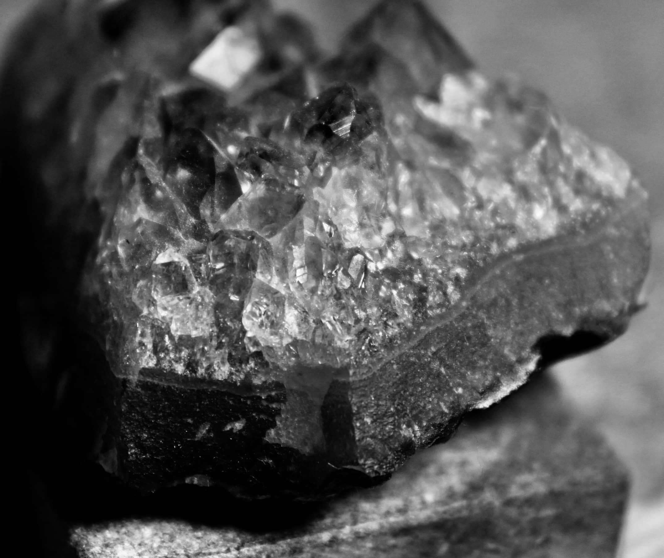 Amethyst in monochrome