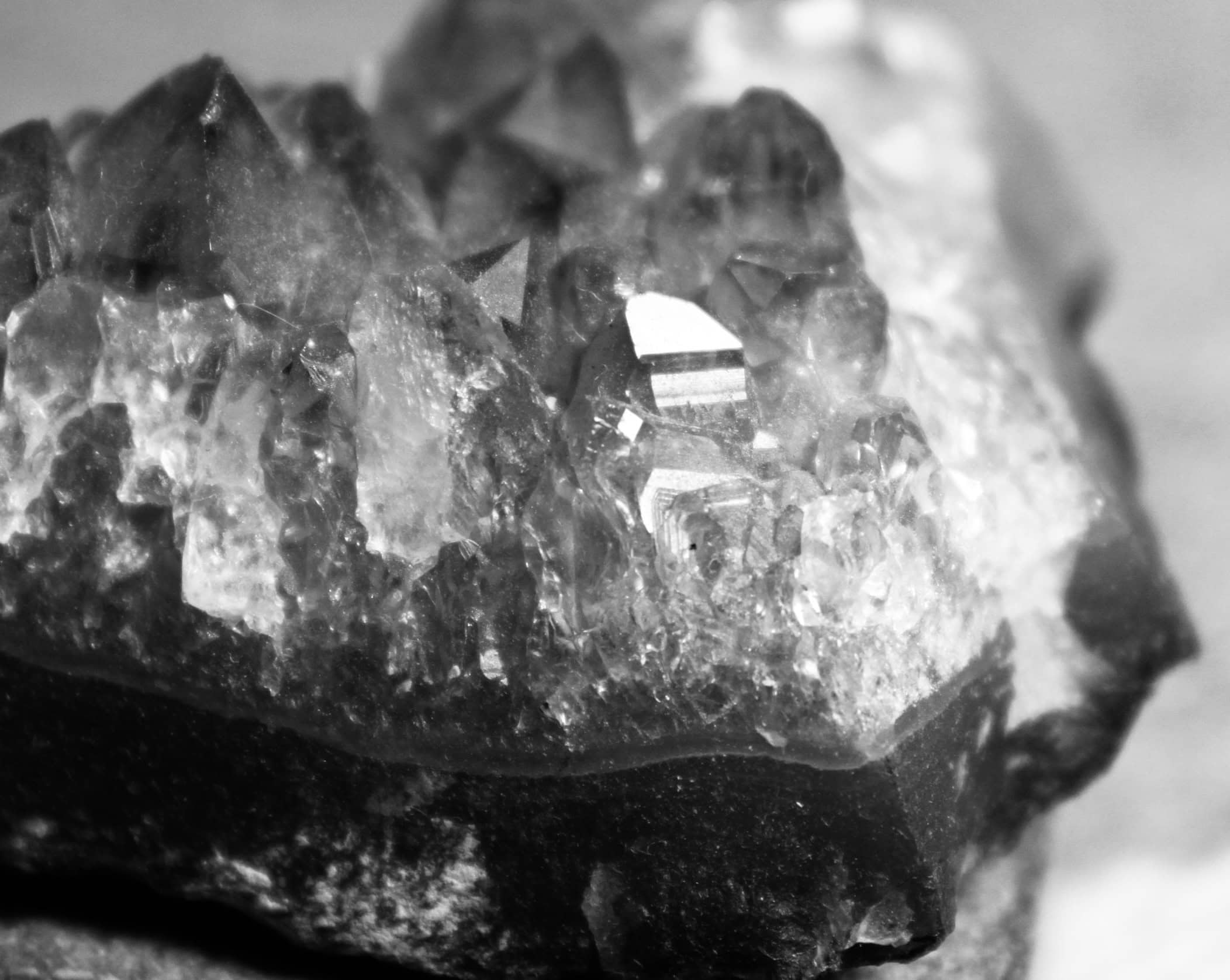 Amethyst in monochrome