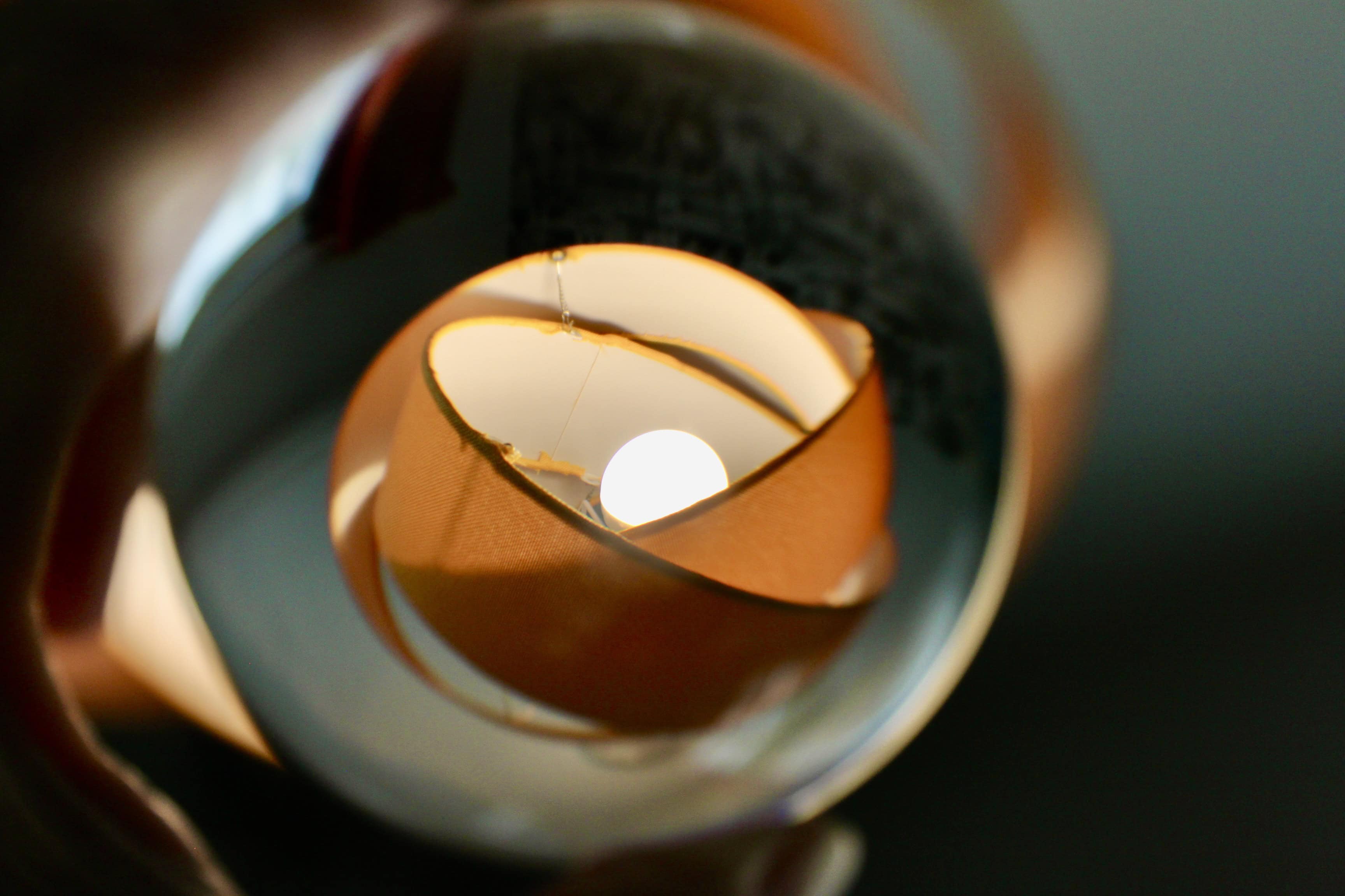 Office light through a lensball