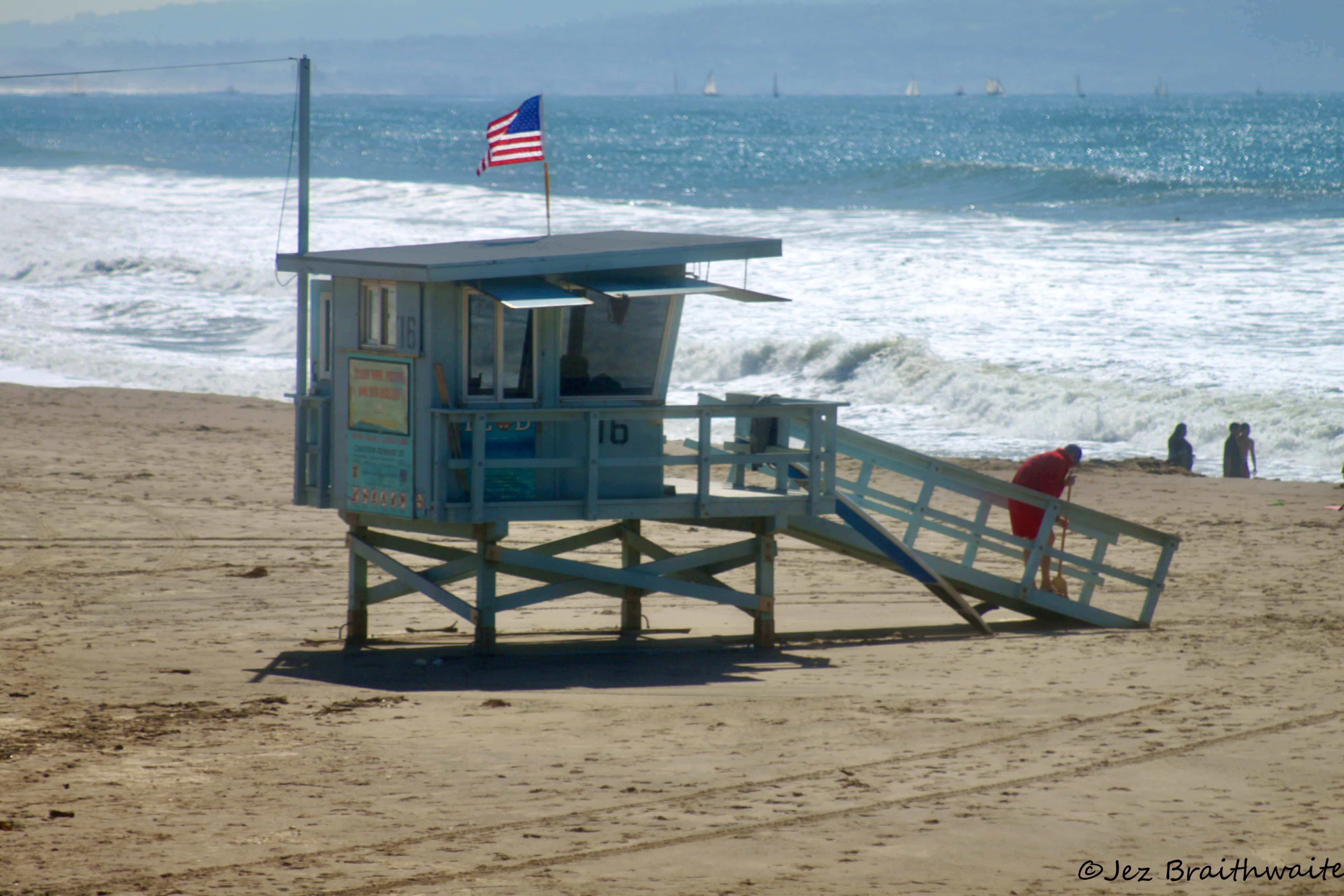 Lifeguard station on Santa Monica Beach
