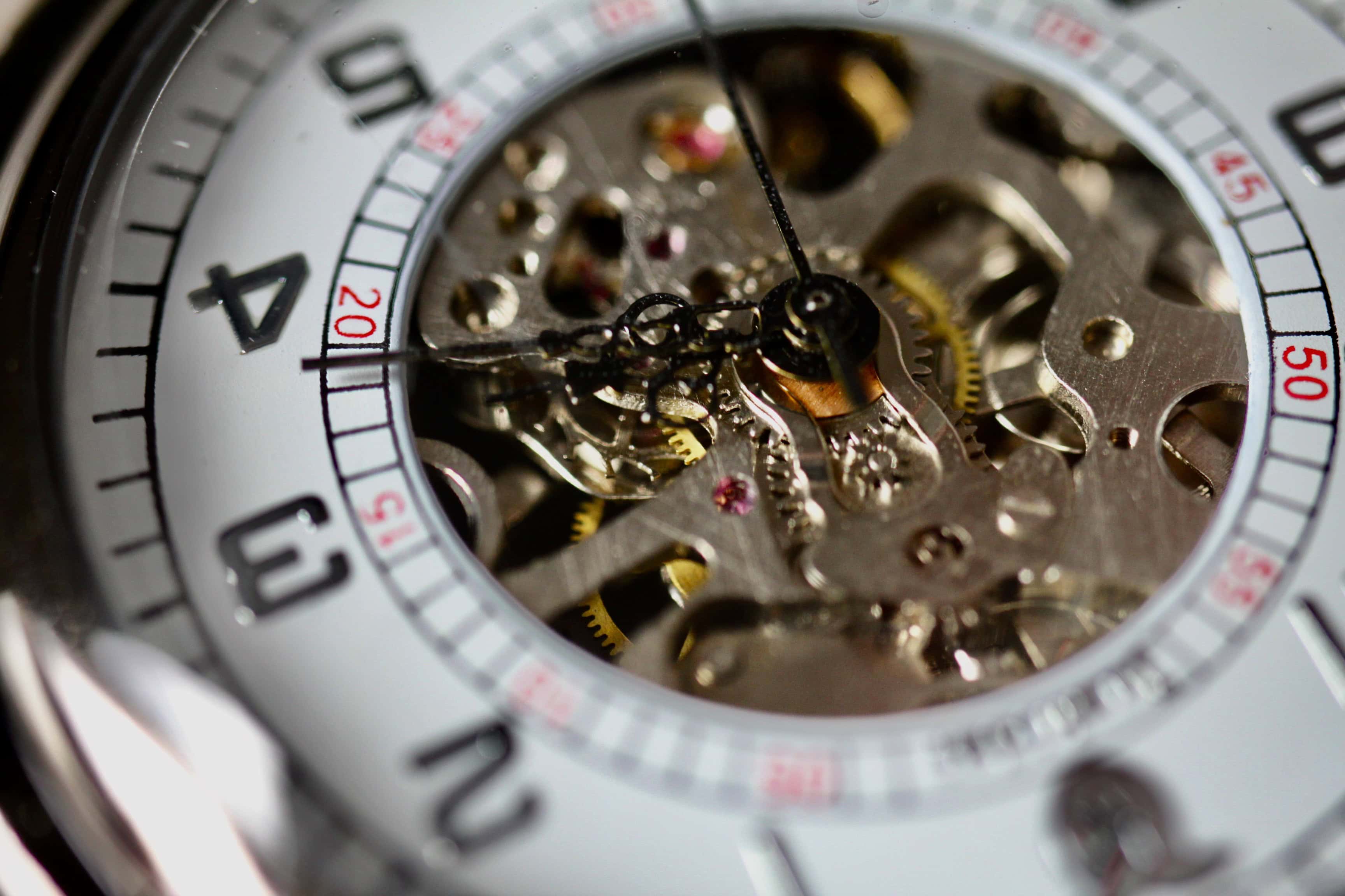 Skeleton pocket watch