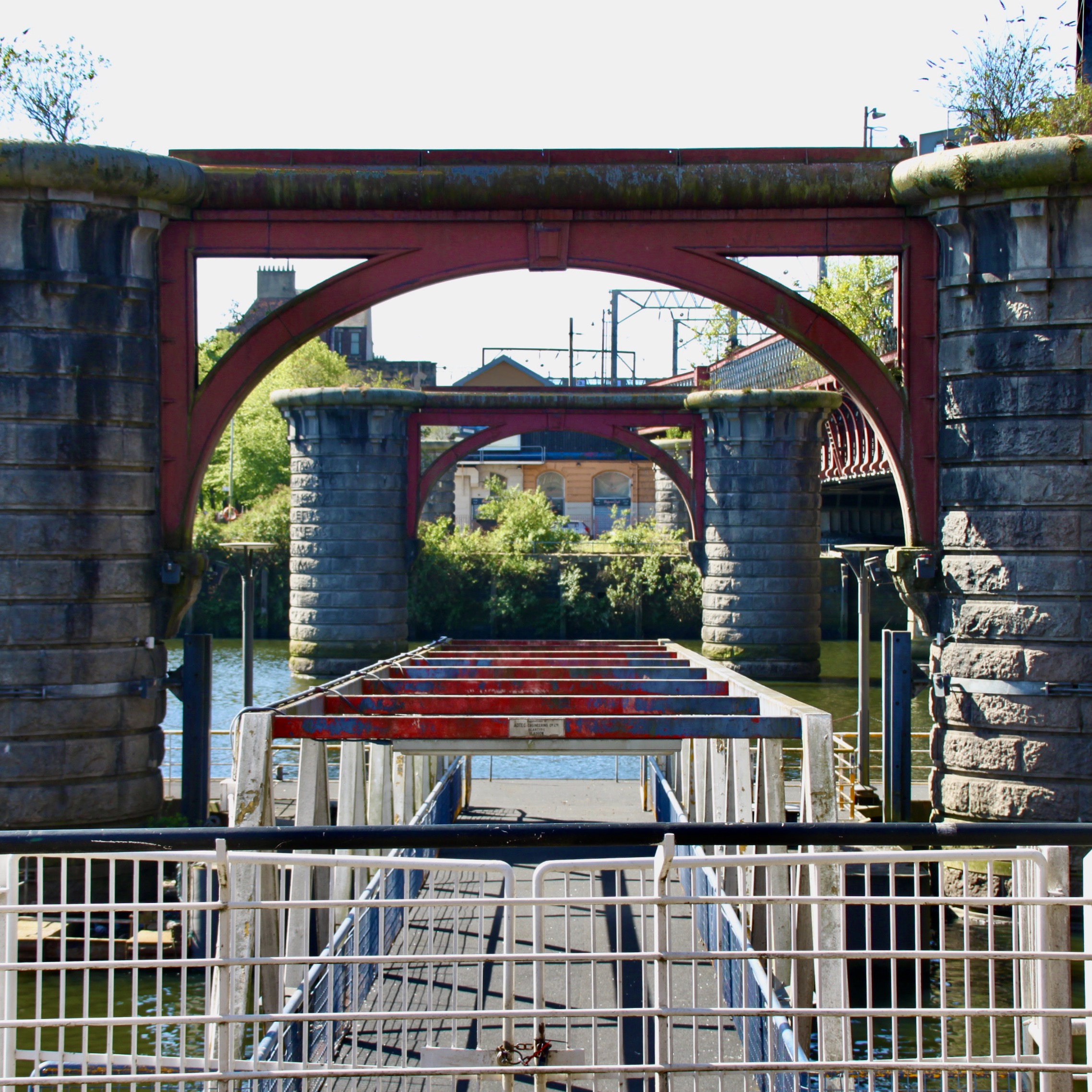 Old bridge supports