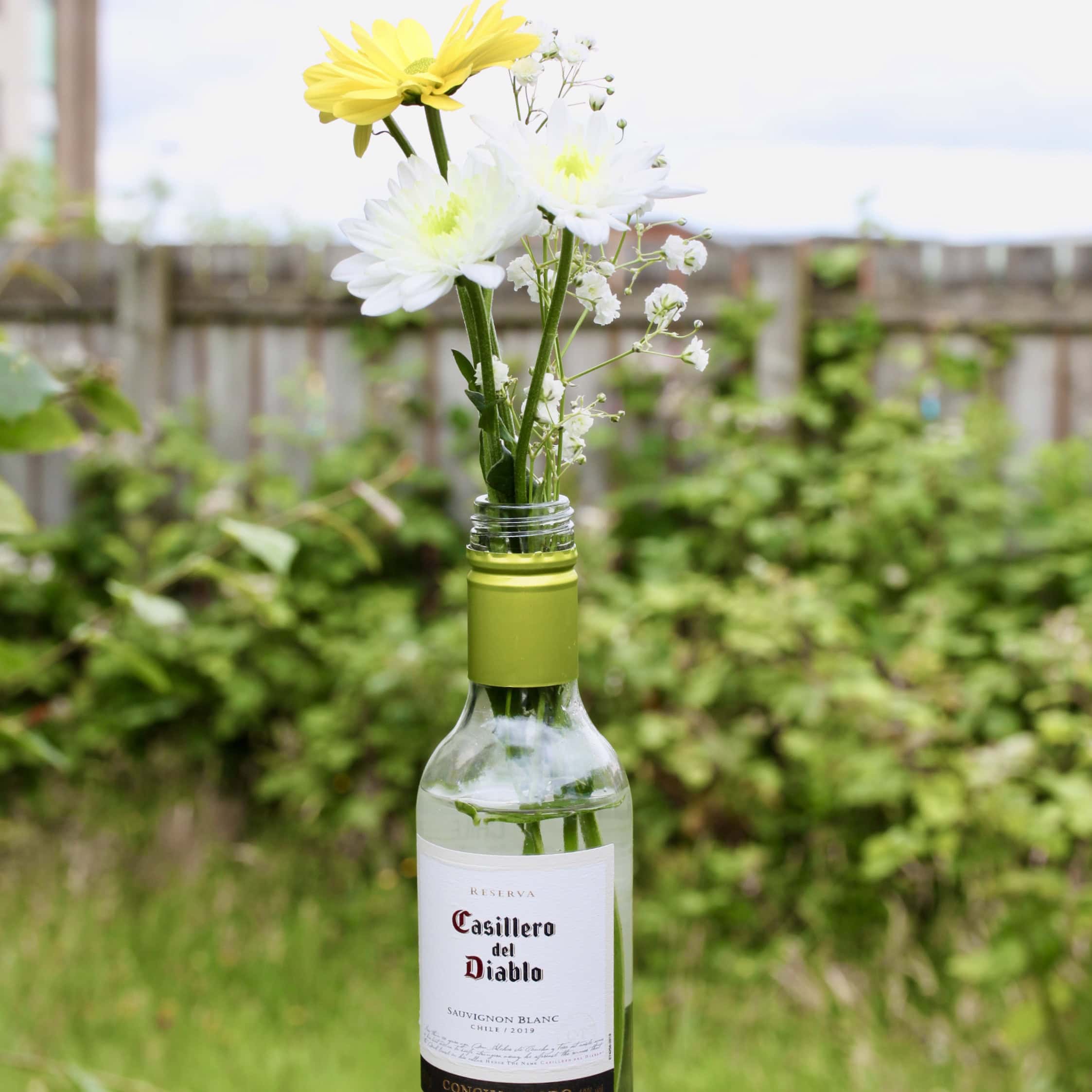Wine bottle vase