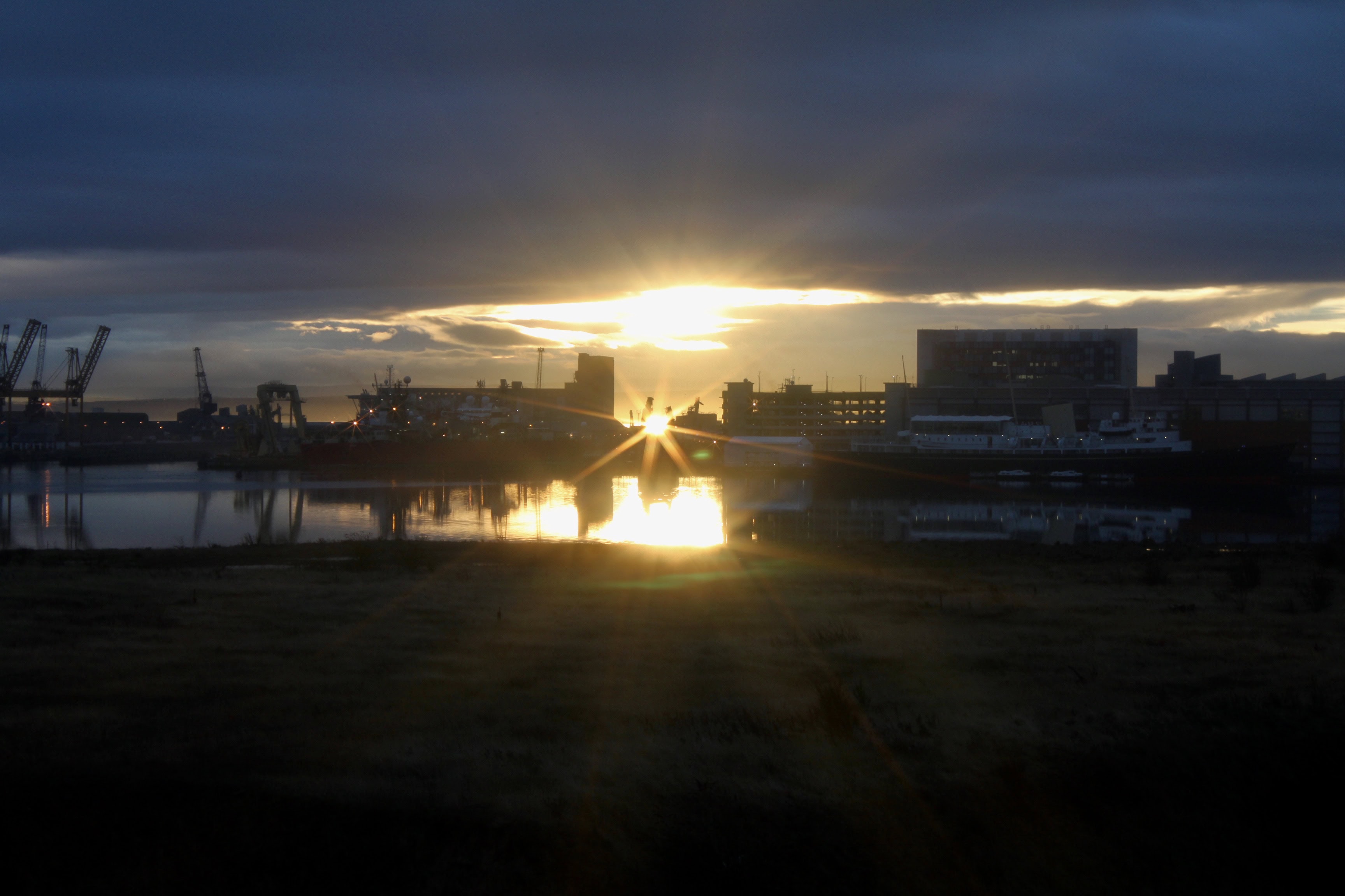 Winter sunset in Leith