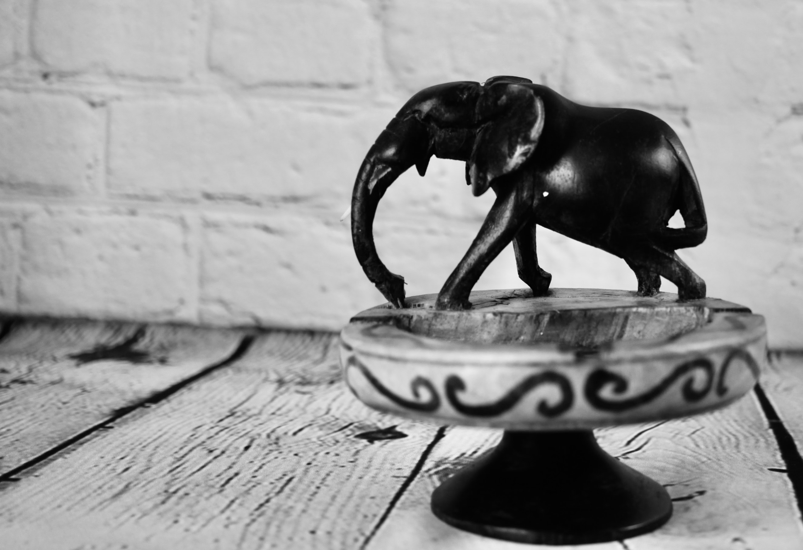 Elephant ash tray -- not used for intended purpose