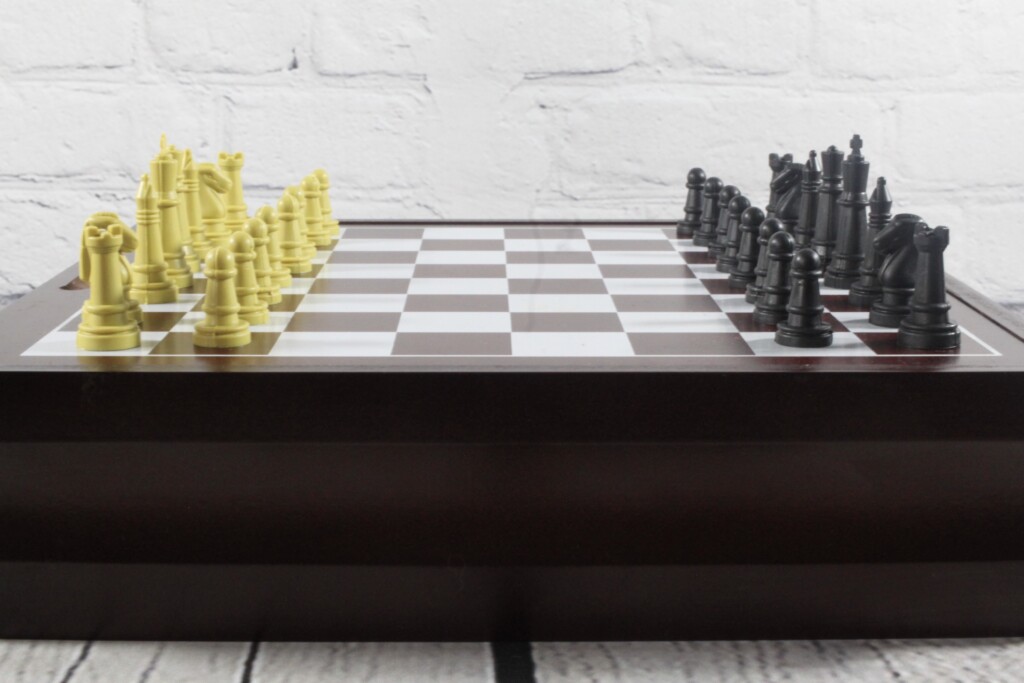 Chess set ready for a game