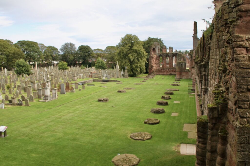 Column foundations in Arbroath Abbey