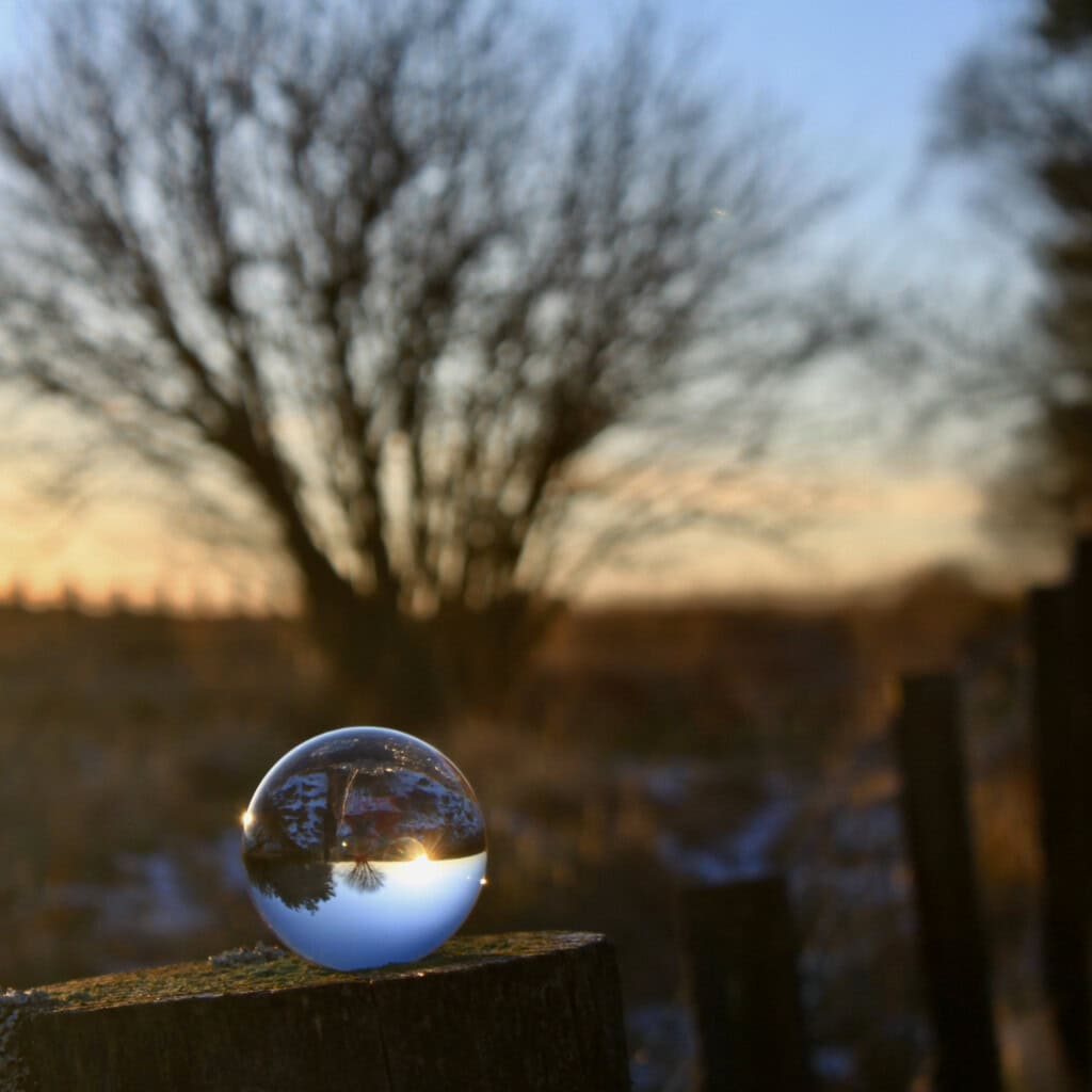 Sunrise in a lensball