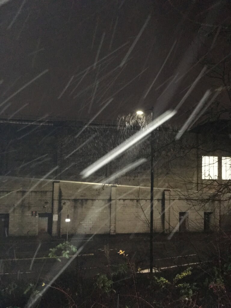 Snowy walk to work