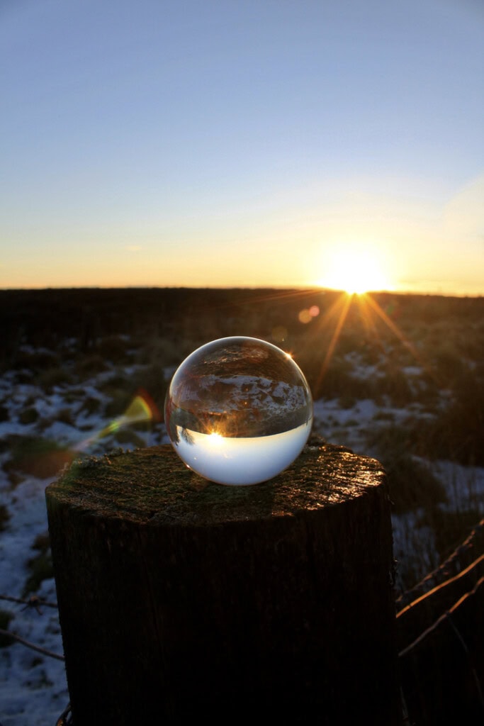 Sunrise in a lensball