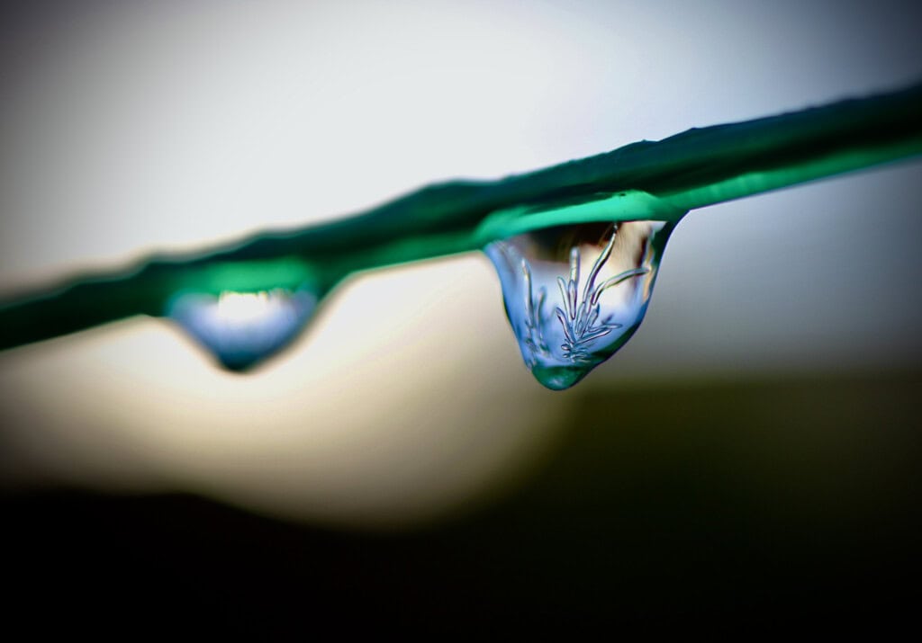 Frozen raindrop