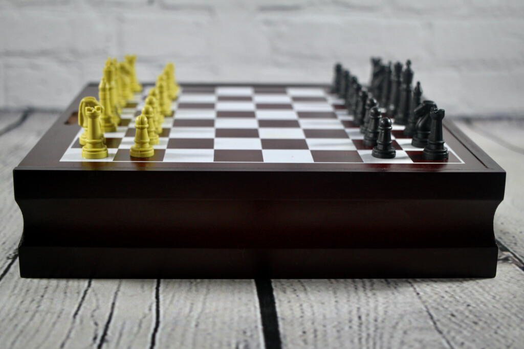 Chess board ready to go