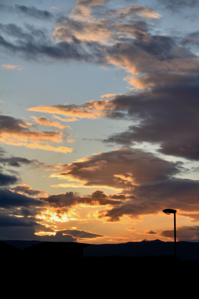 Partly cloudy sunset