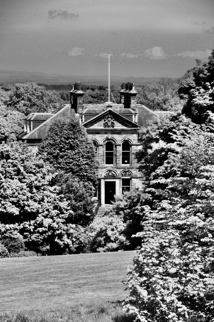 Cumbernauld House nestled amongst the trees