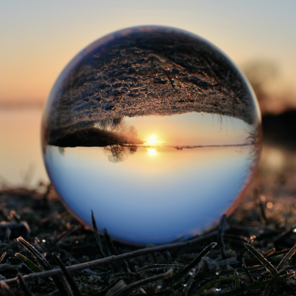 Sunrise in a lensball