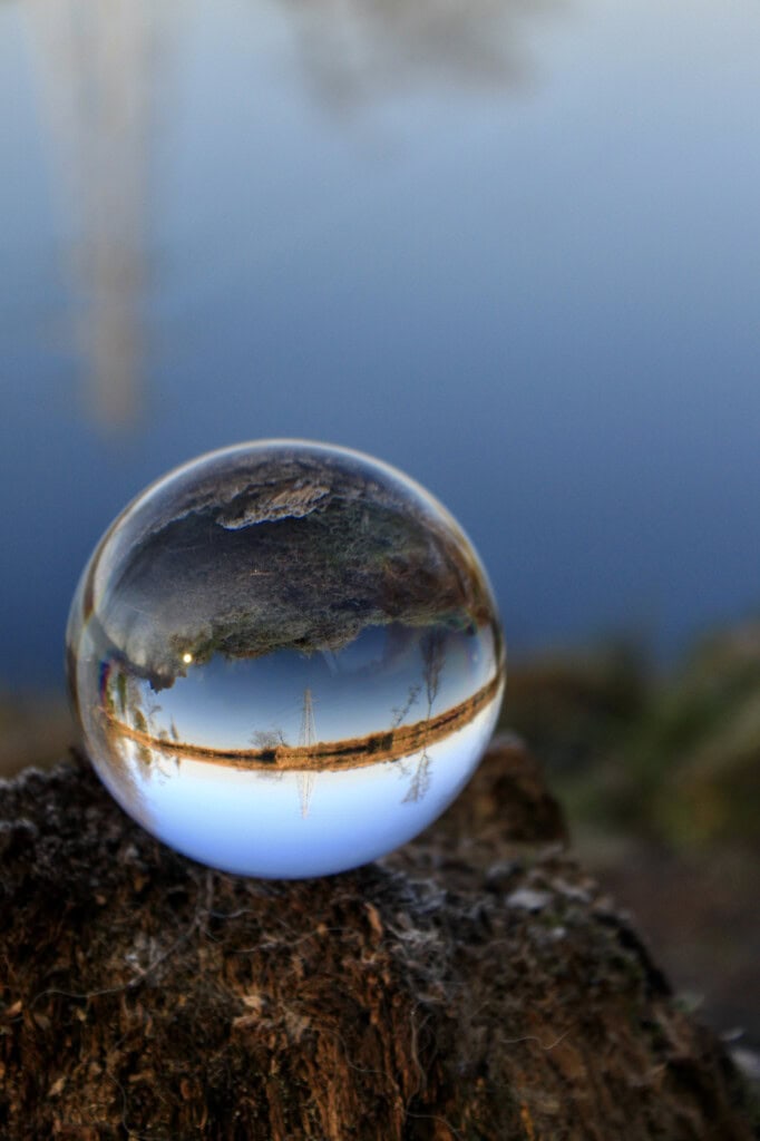 Lochan reflection in a lensball