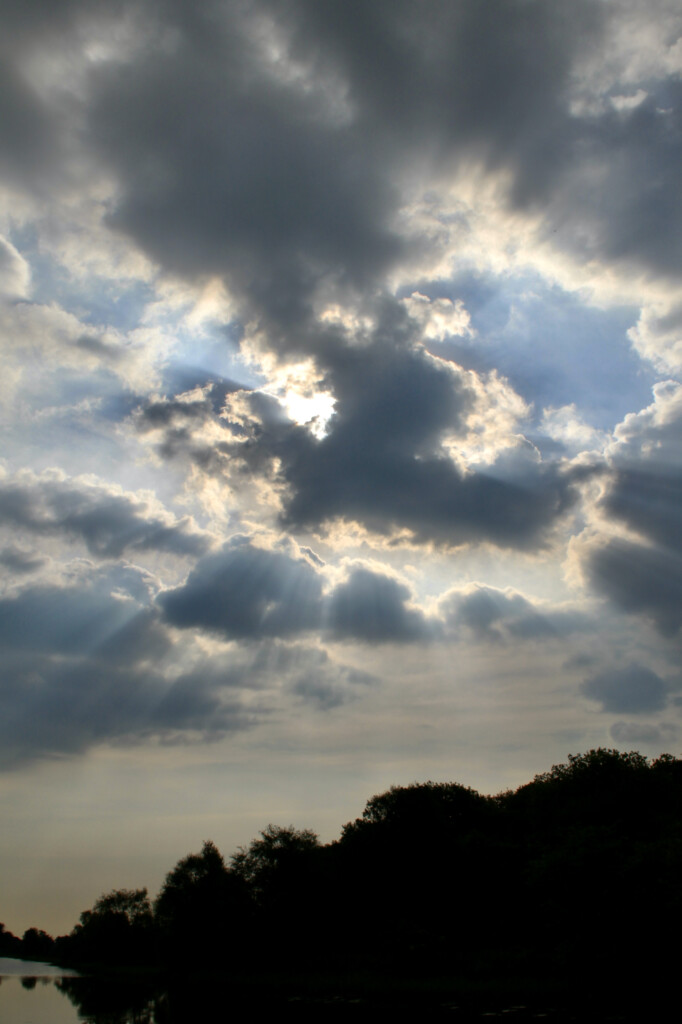 Sunbeams over the canal