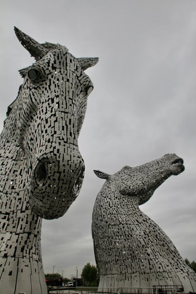 Kelpies on a grey day