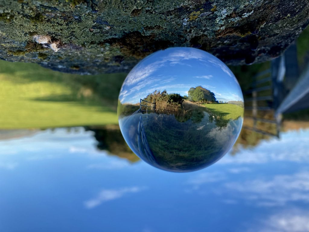 Old section of Antonnine Wall in a Lensball
