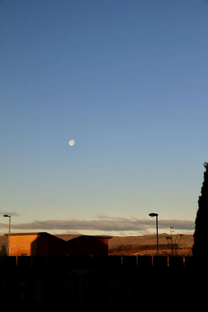 Moon over the Kisyth Hills