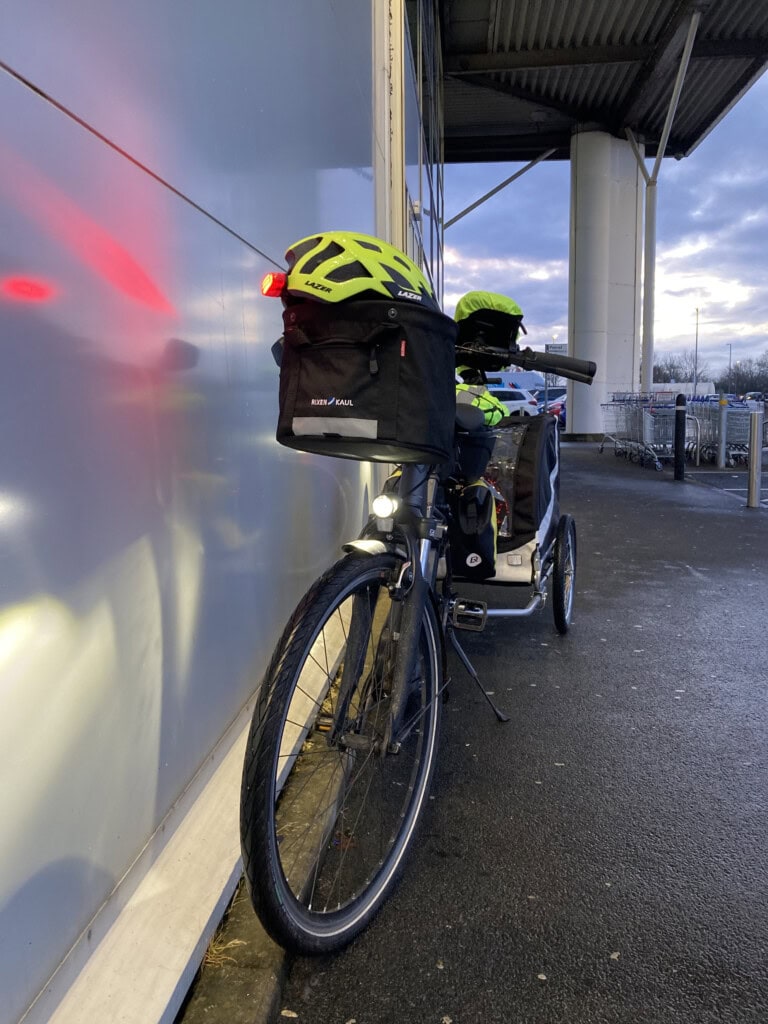 Stormy with trailer at the supermarket