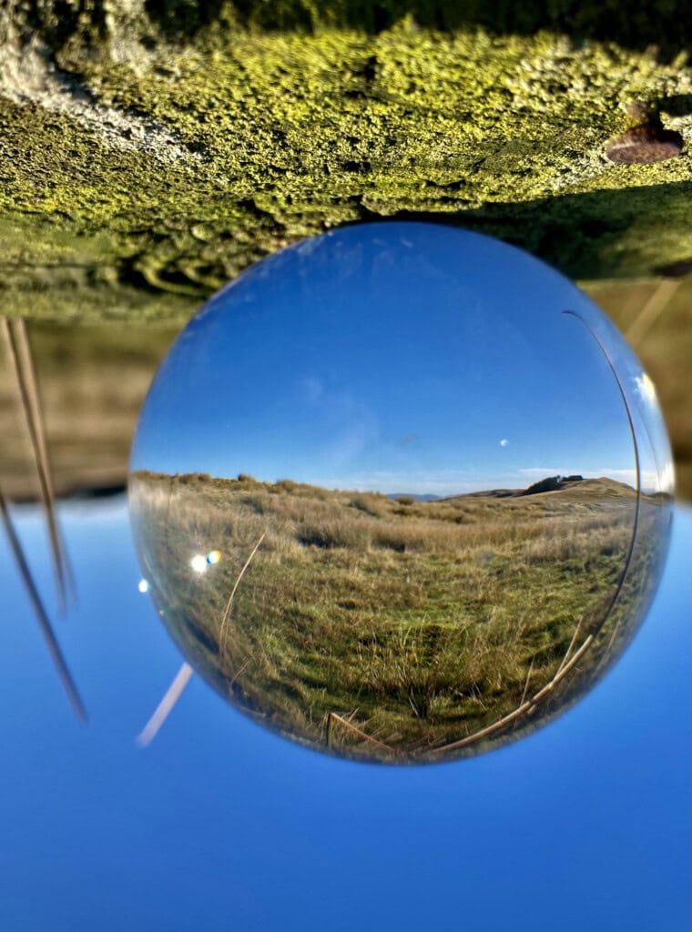 Lensball landscape inverted