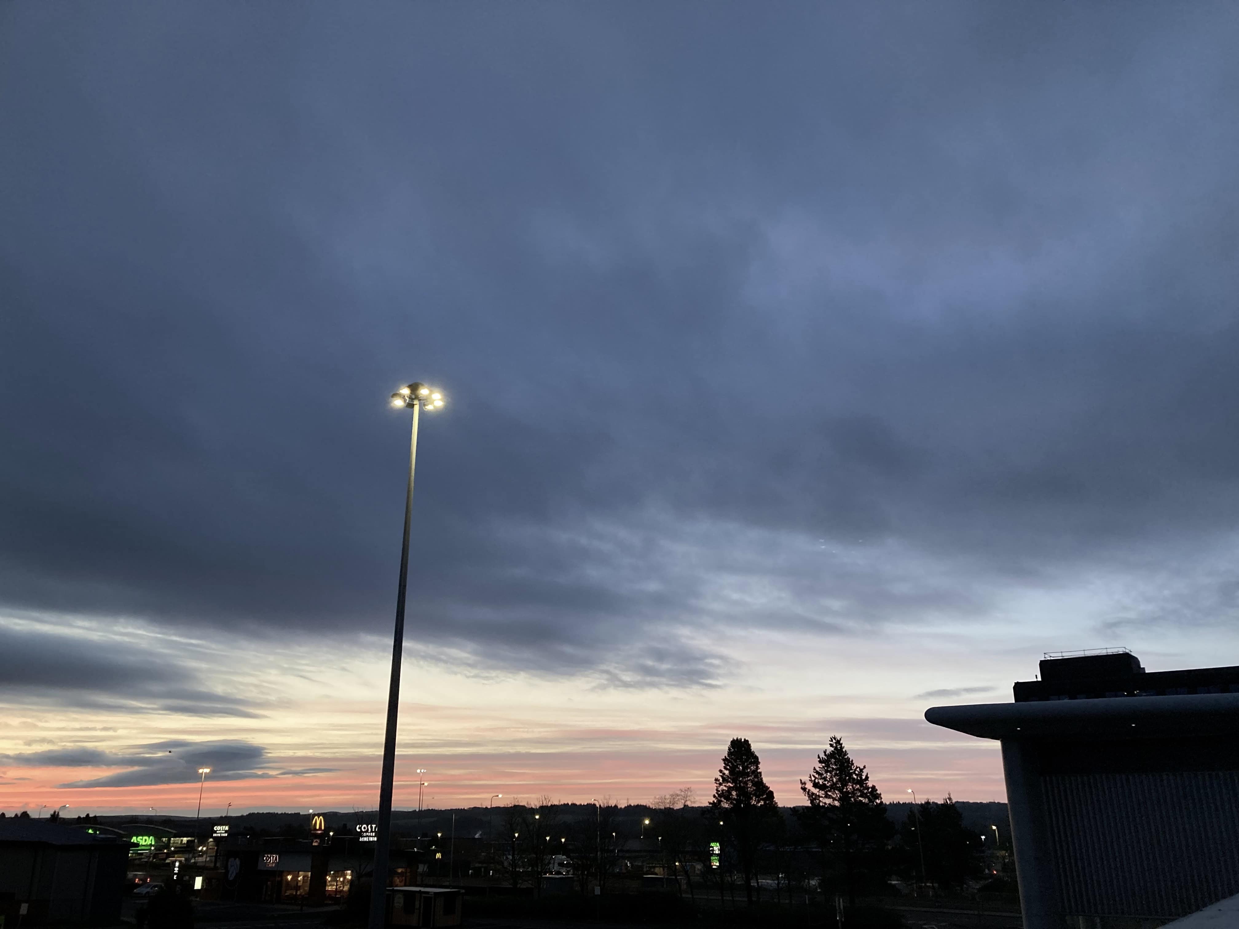 Dawn Sky Streaked With Pastel Shades