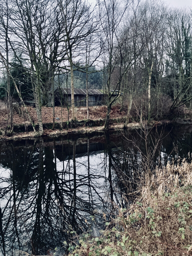 Old shed by the canal