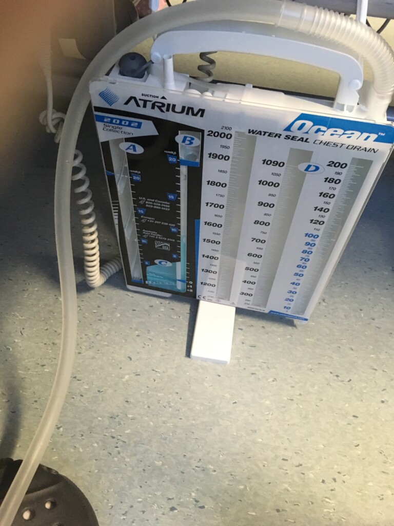 Water seal chest drain