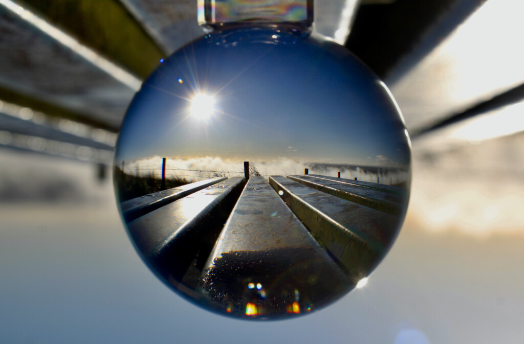 Lensball above the clouds