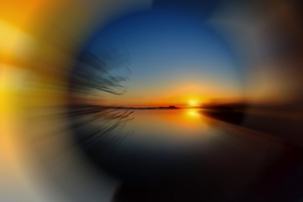 Lensball sunrise