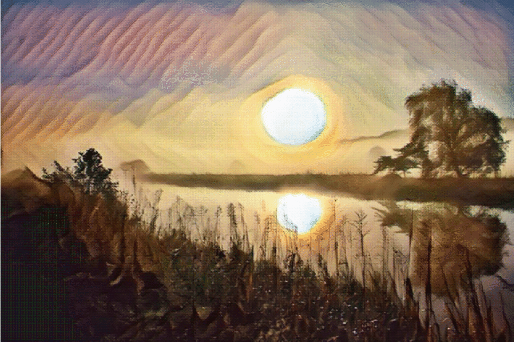 Canva paint effect landscape