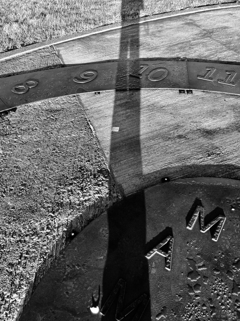 My shadow on a sundial