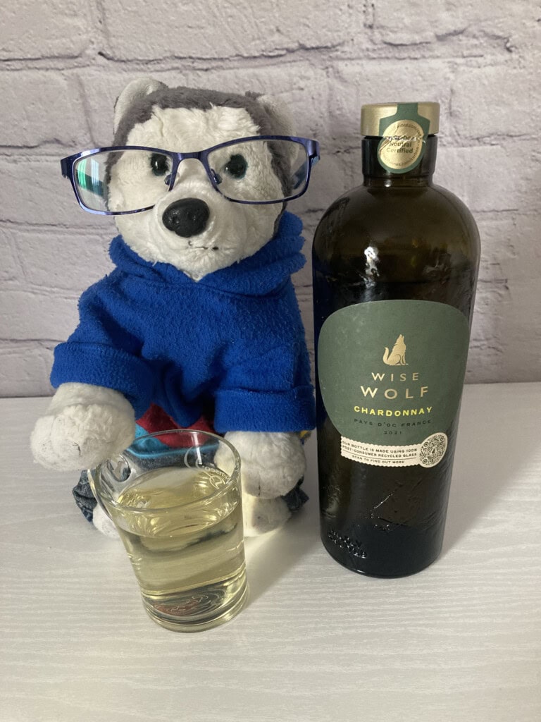 Sven & his bottle of Wise Wolf Wine