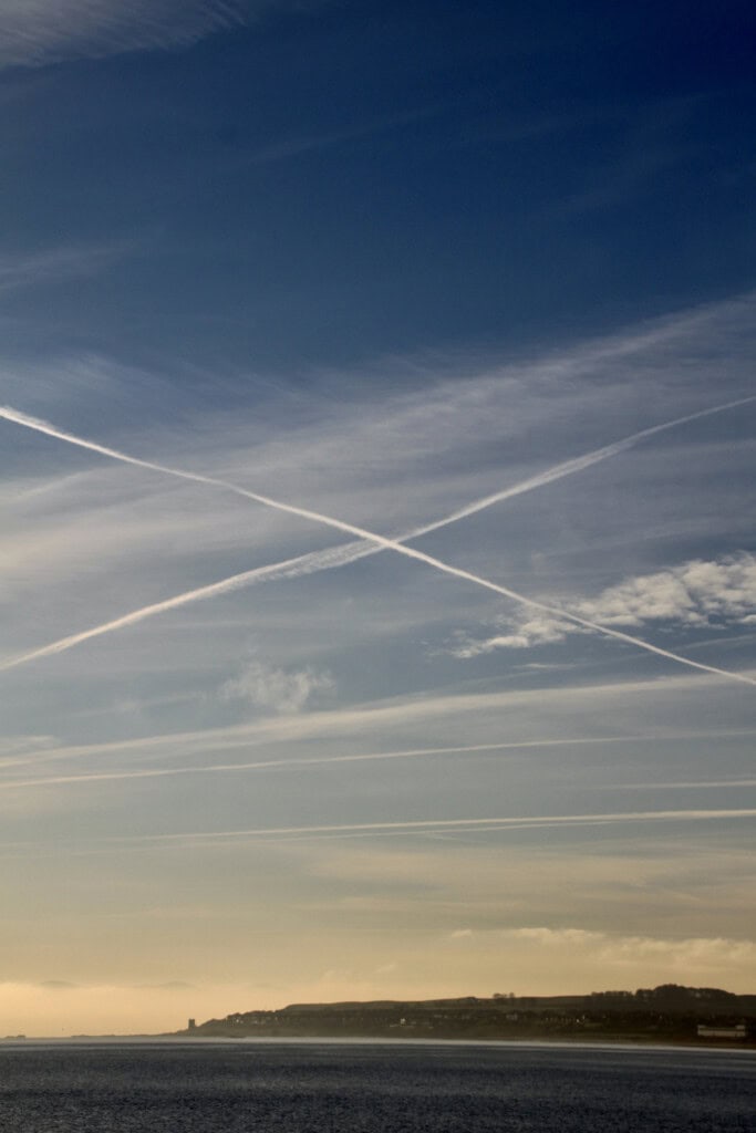 Saltire Contrails over Kirkcaldy