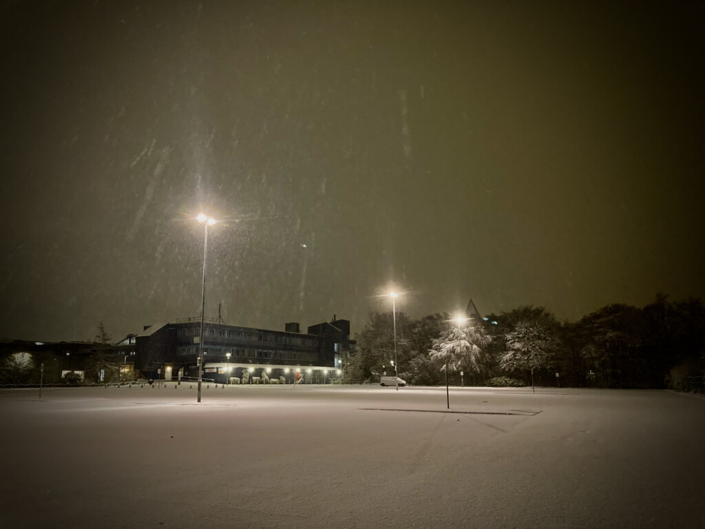 Snowy car park