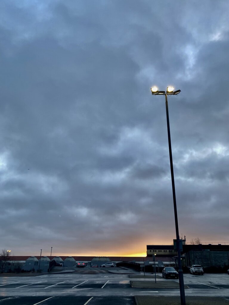 Grey skies