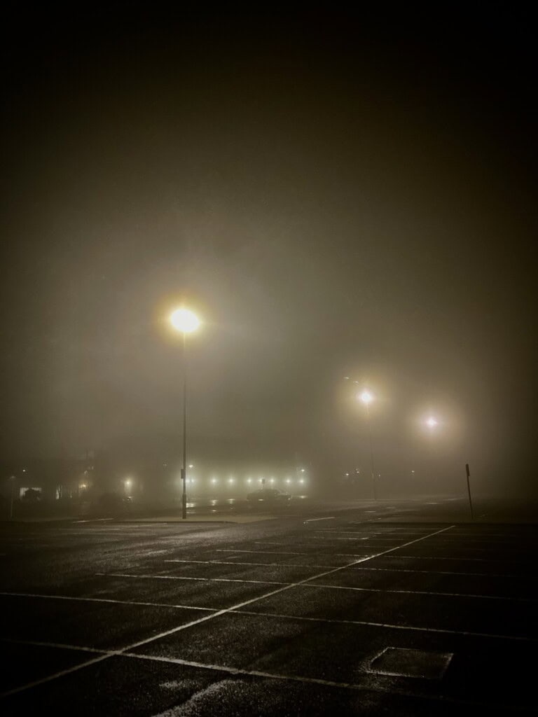 Foggy carpark