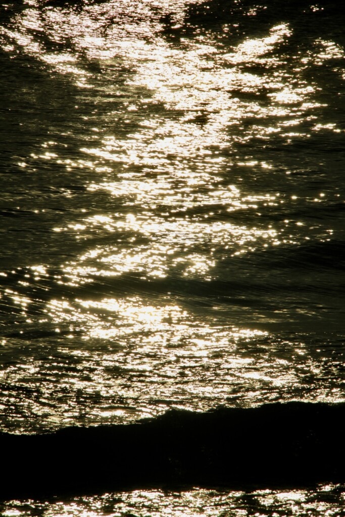 Ripples reflecting the sunshine