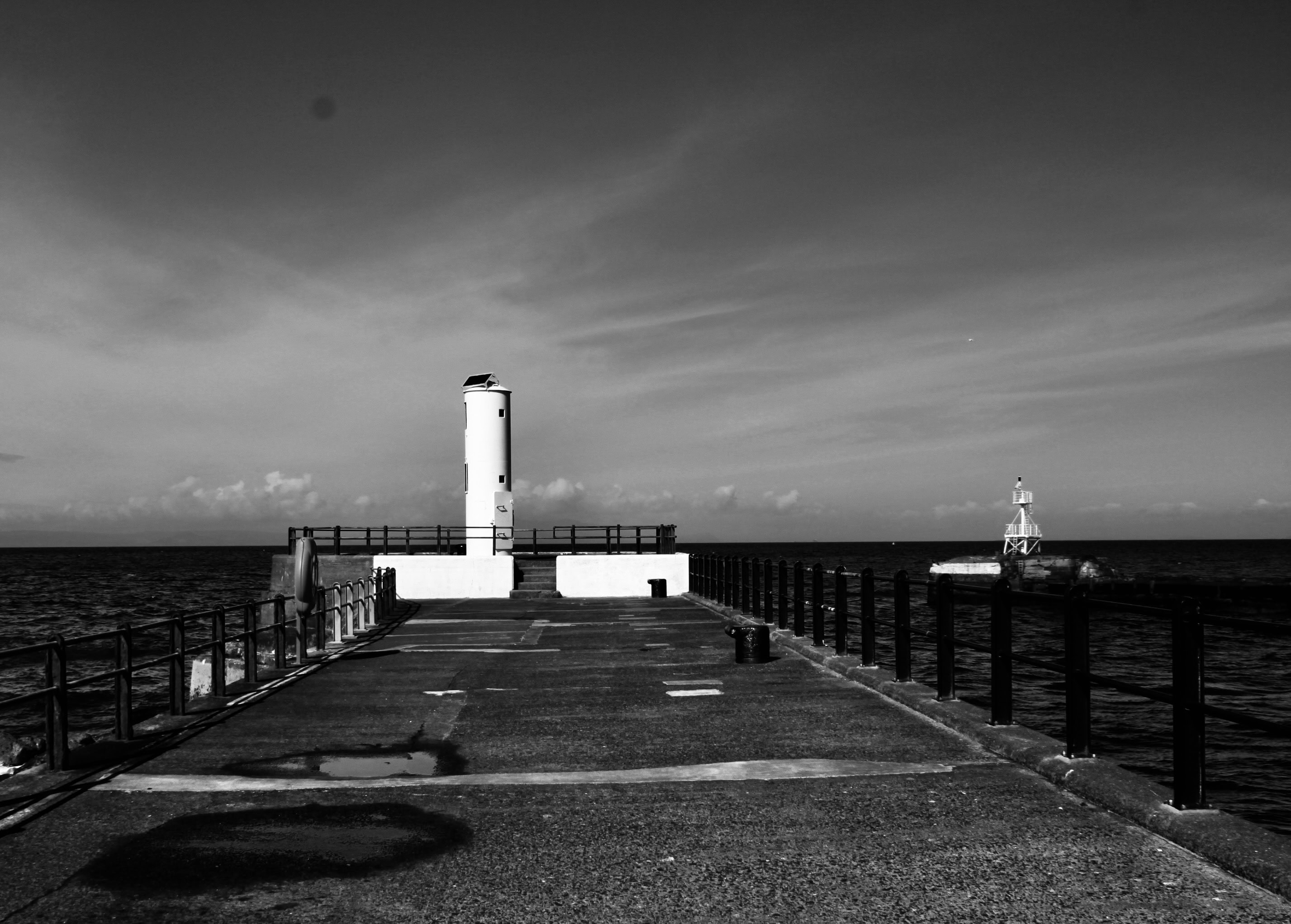 Breakwater Light — Mid-Week Monochrome #126 & Monochrome Madness