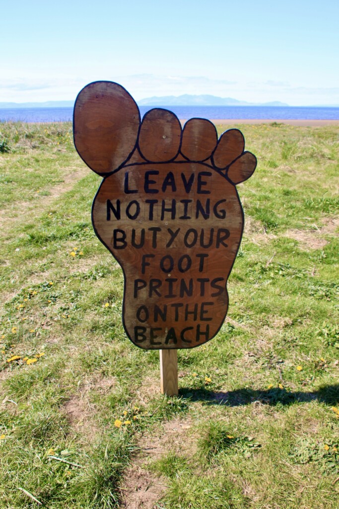 Sign at Barassie Beach, South Ayrshire