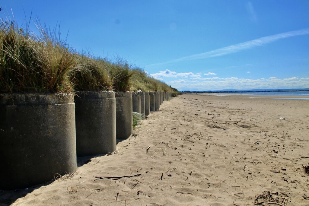 Sea defences at Barassie Beach, Ayrshire