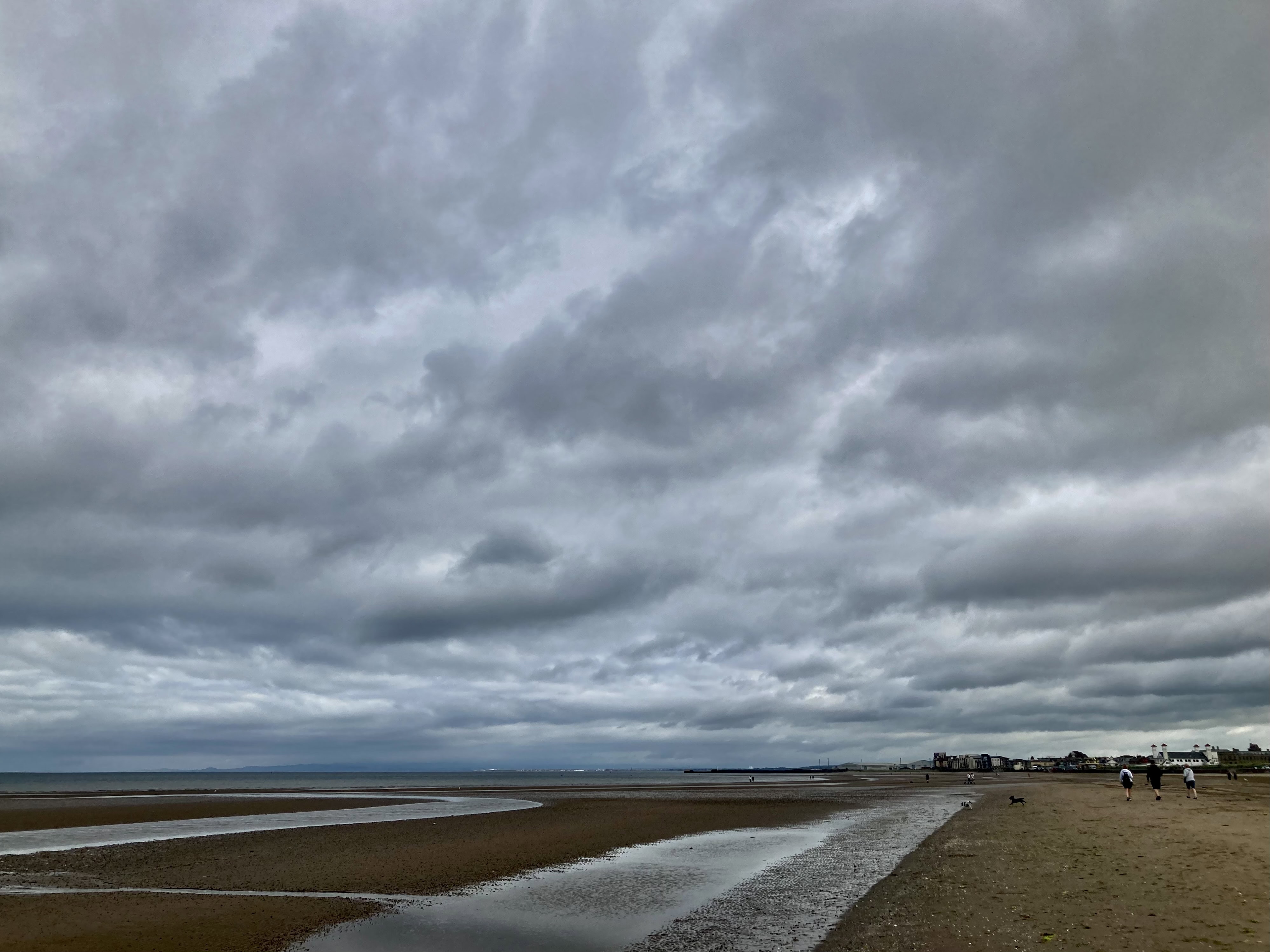 Cloudy, Grey Skies Over Ayr Beach