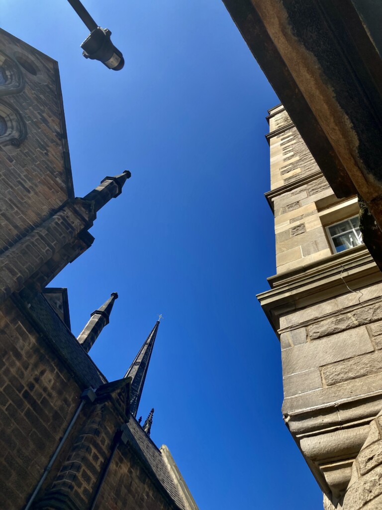 Blue skies above Edinburgh