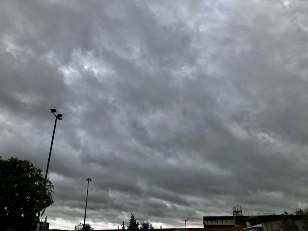 Low grey clouds