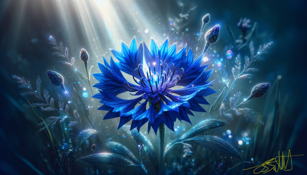 Cornflowers with magical enhancements