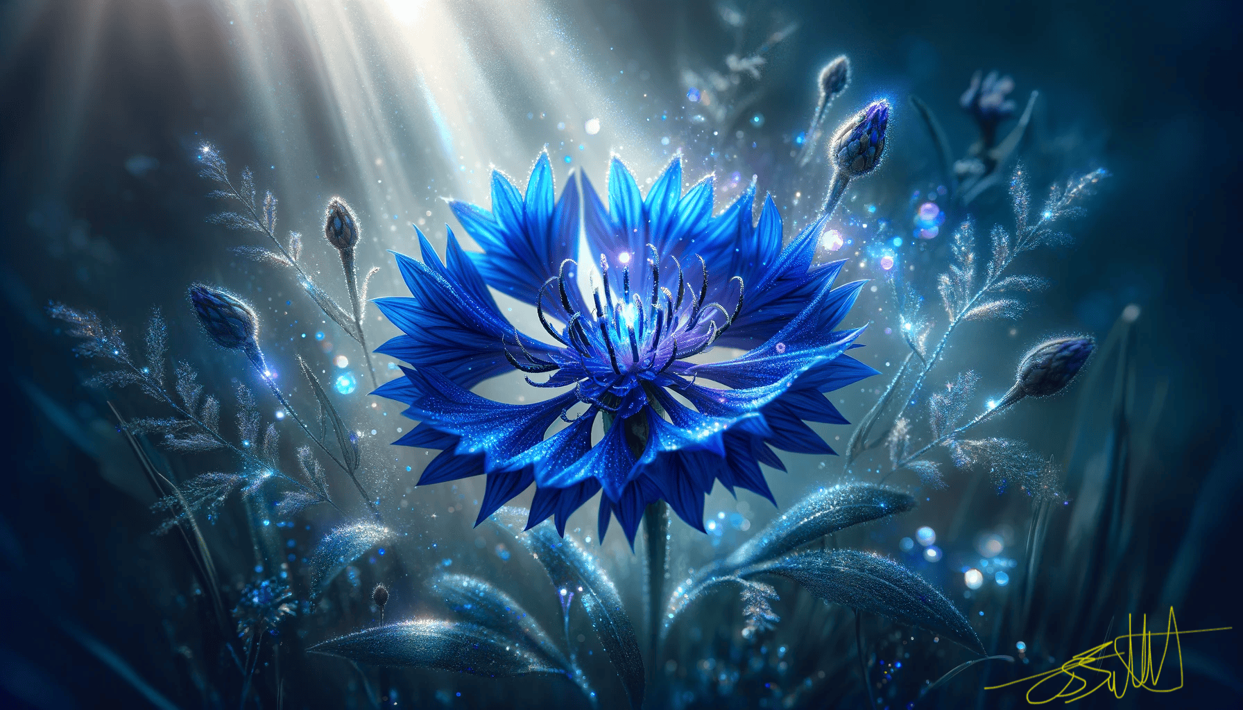 Cornflower: FOTD Dec 28 with Magical AI Artistry
